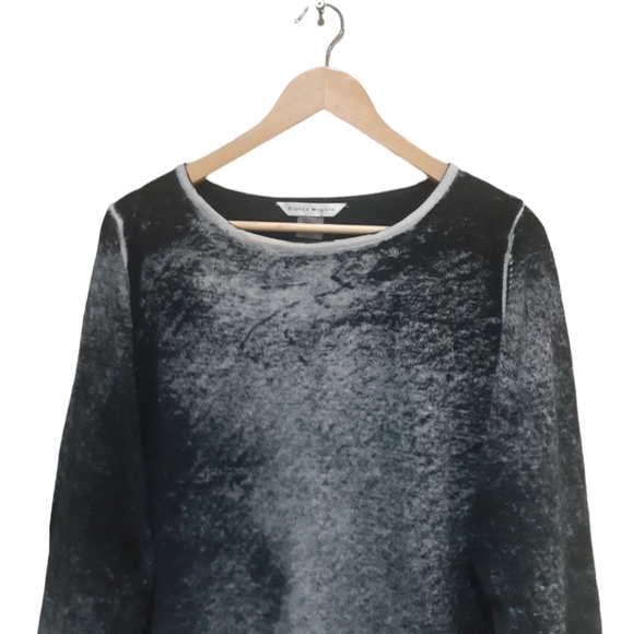 Bianca Nygard Women's Sweater Black Assymetric Hem Size Large (14-16) - Picture 3 of 6